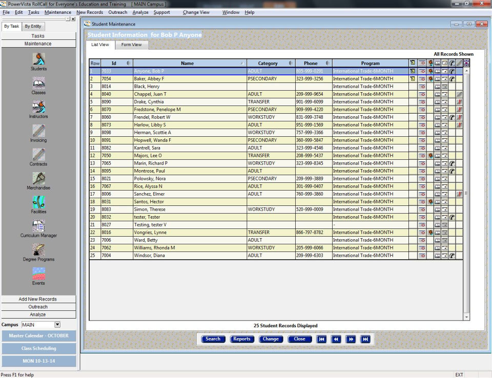 PowerVista RollCall Screenshot 4