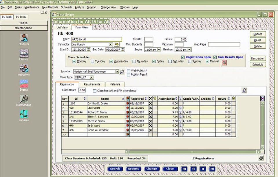 PowerVista RollCall Screenshot 8