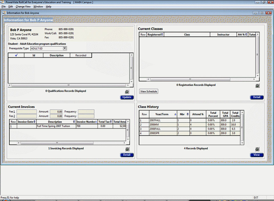 PowerVista RollCall Screenshot 10