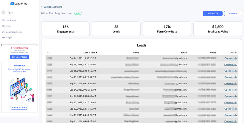 Leadforms Screenshot 1