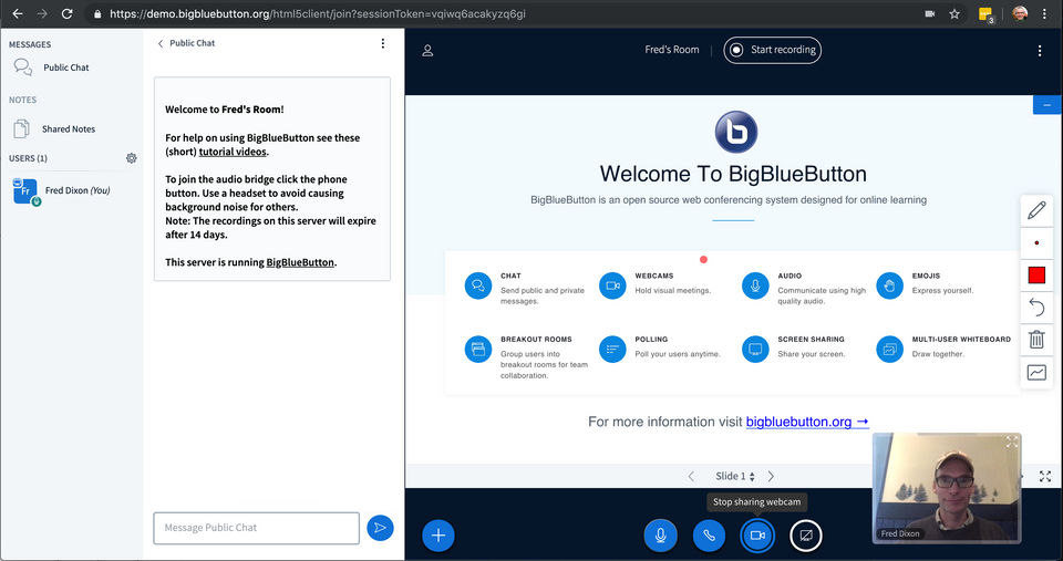 BigBlueButton Screenshot 1