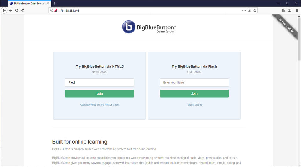 BigBlueButton Screenshot 2