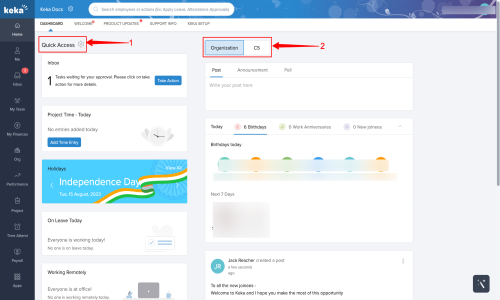 Keka HR Payroll Platform Screenshot 1