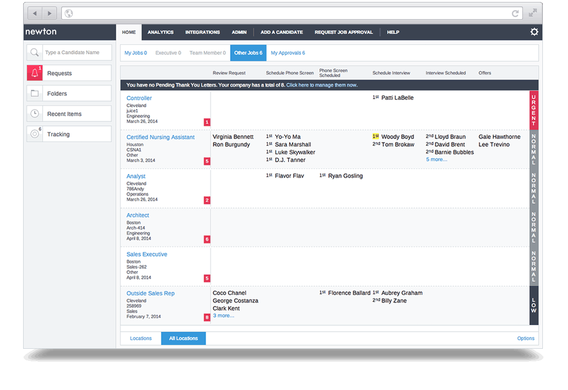 Newton Applicant Tracking  Screenshot 1