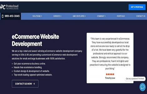 ECommerce Web Development Company Screenshot 1