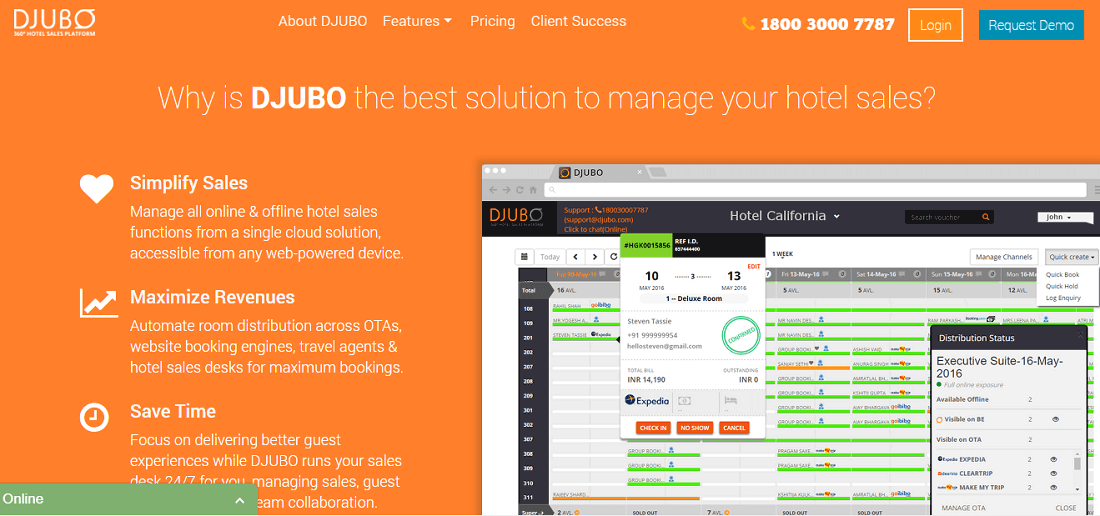 DJUBO - All-in-one Hotel Management Software Screenshot 1