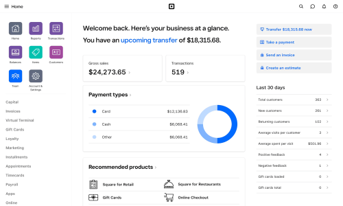 Square POS System Screenshot 1