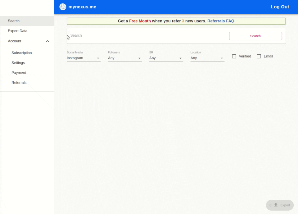 mynexus.me Screenshot 1