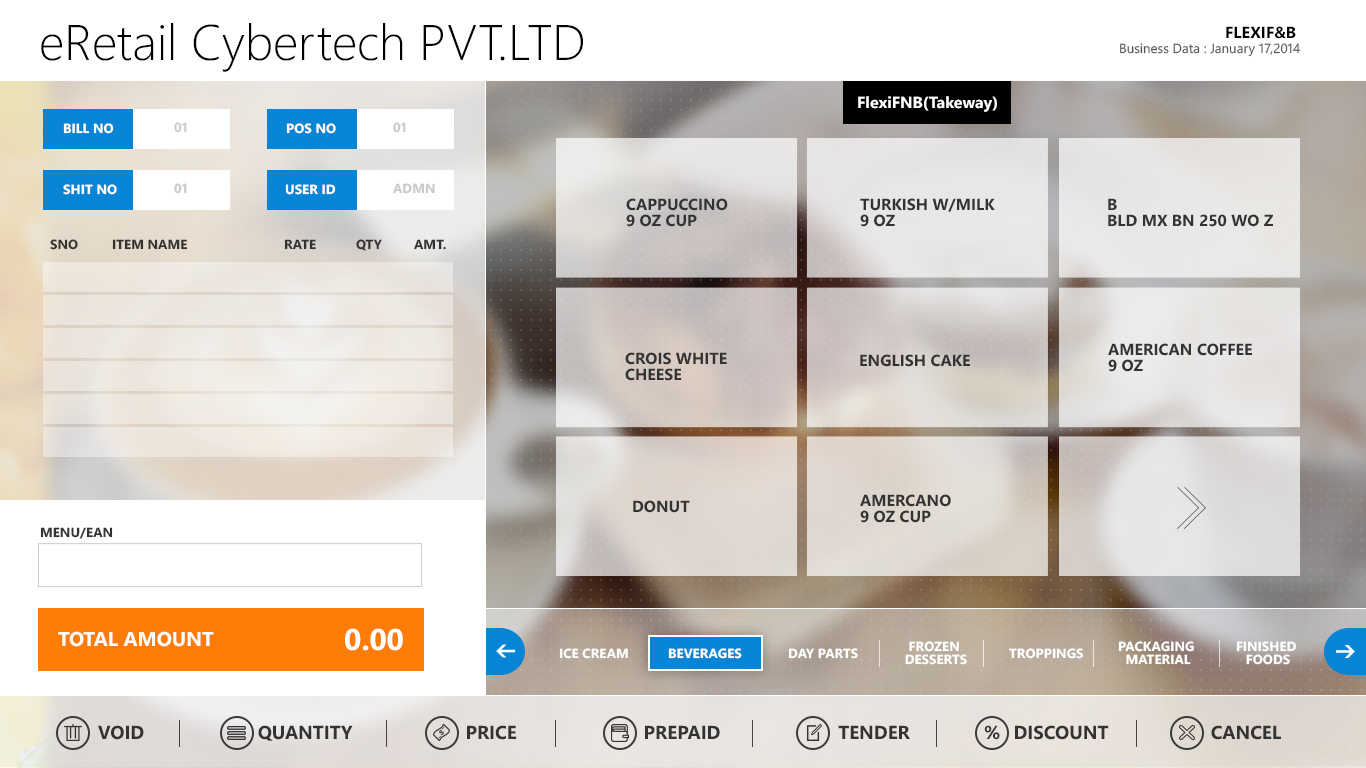 Flexi F&B Screenshot 1
