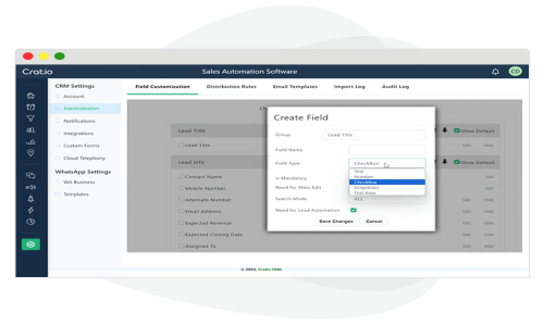  Cratio CRM Software  Screenshot 2