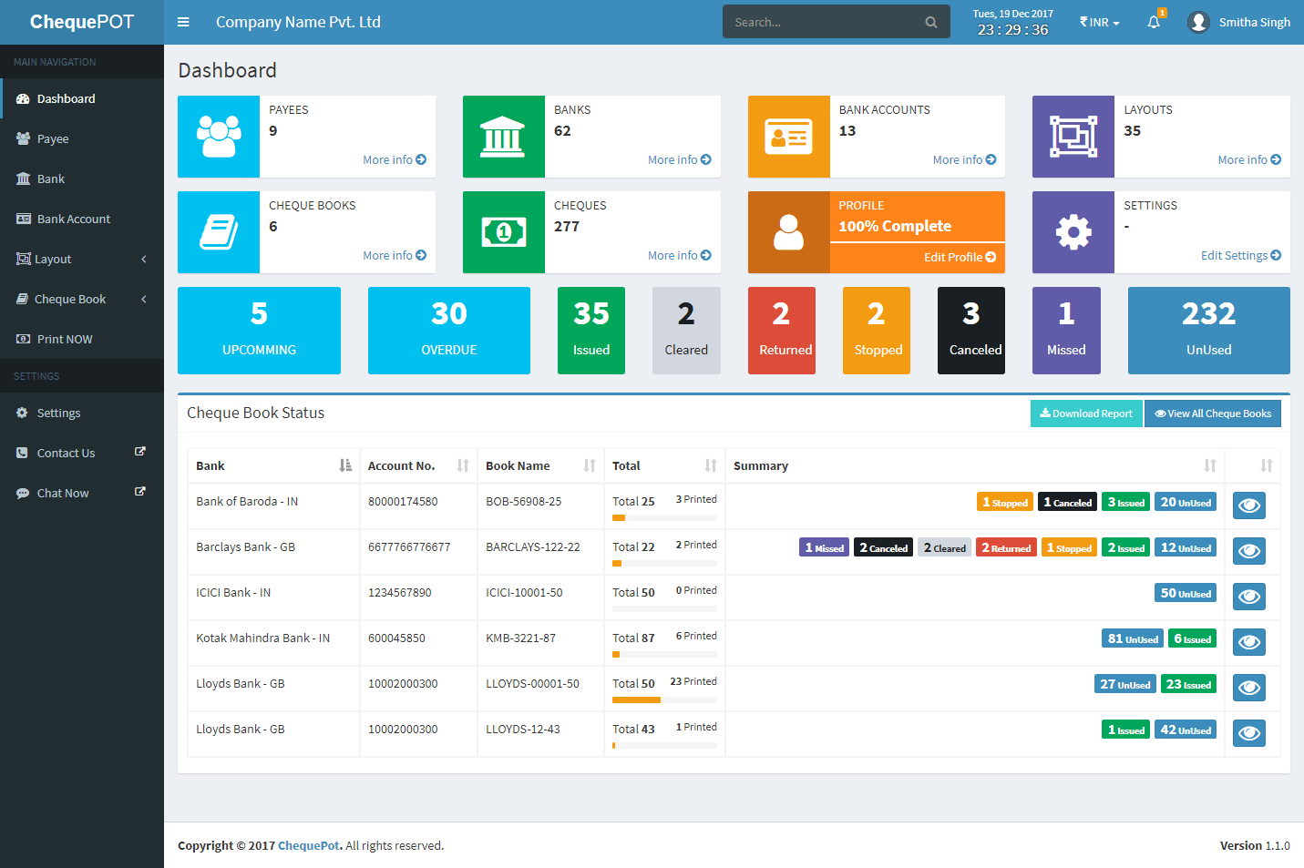 ChequePot Screenshot 1