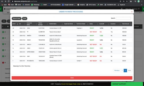 RAMP Garage Management Software Screenshot 4