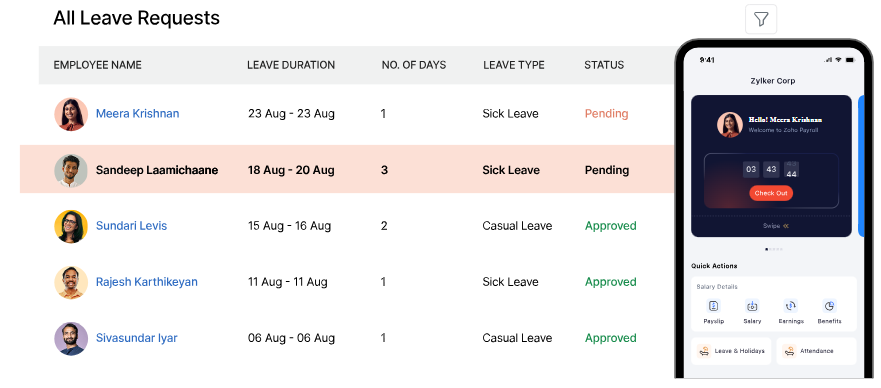 Zoho Payroll Screenshot 3
