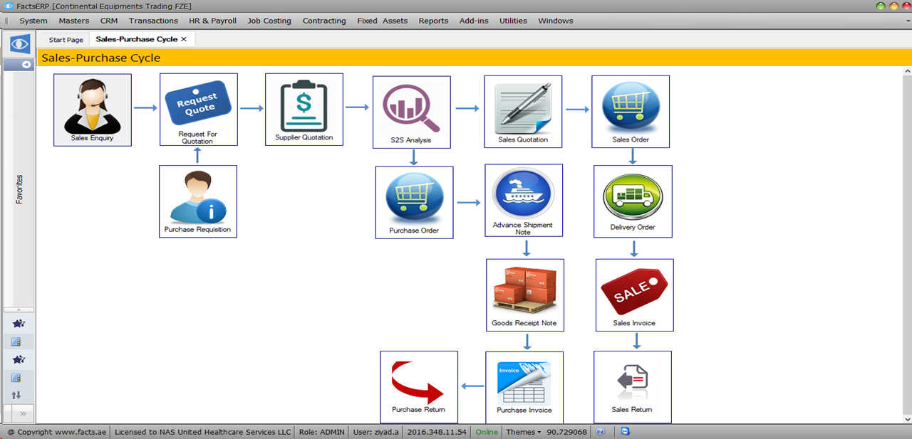 FactsERP Screenshot 1