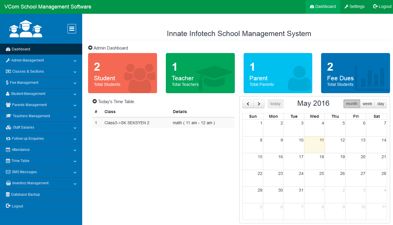  Innate Infotech - School Management System Screenshot 1