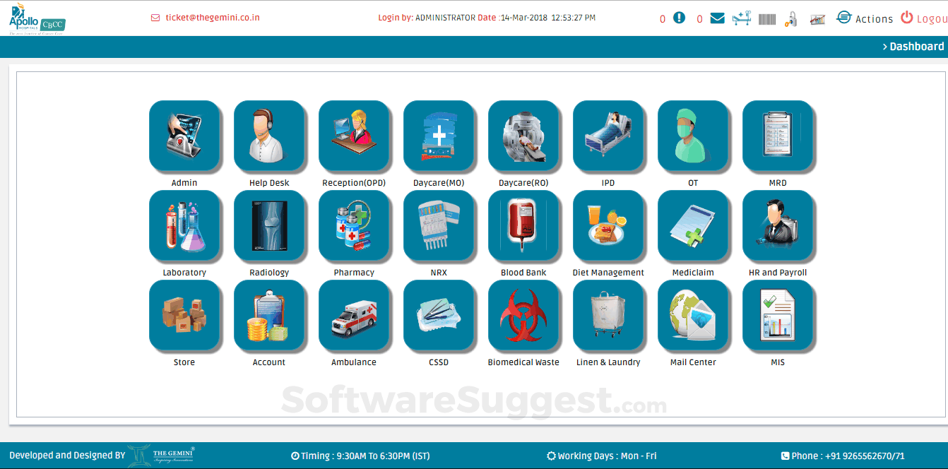 The Gemini Hospital Management System Screenshot 1