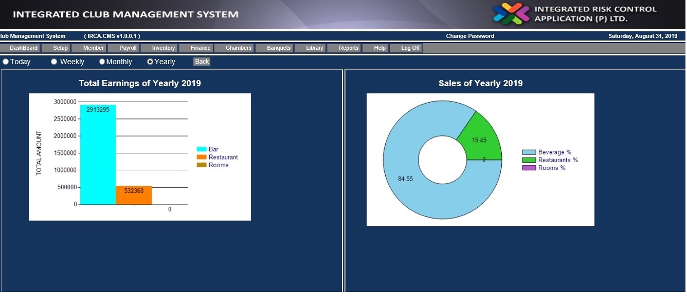 IRCA Club Management Software Screenshot 2