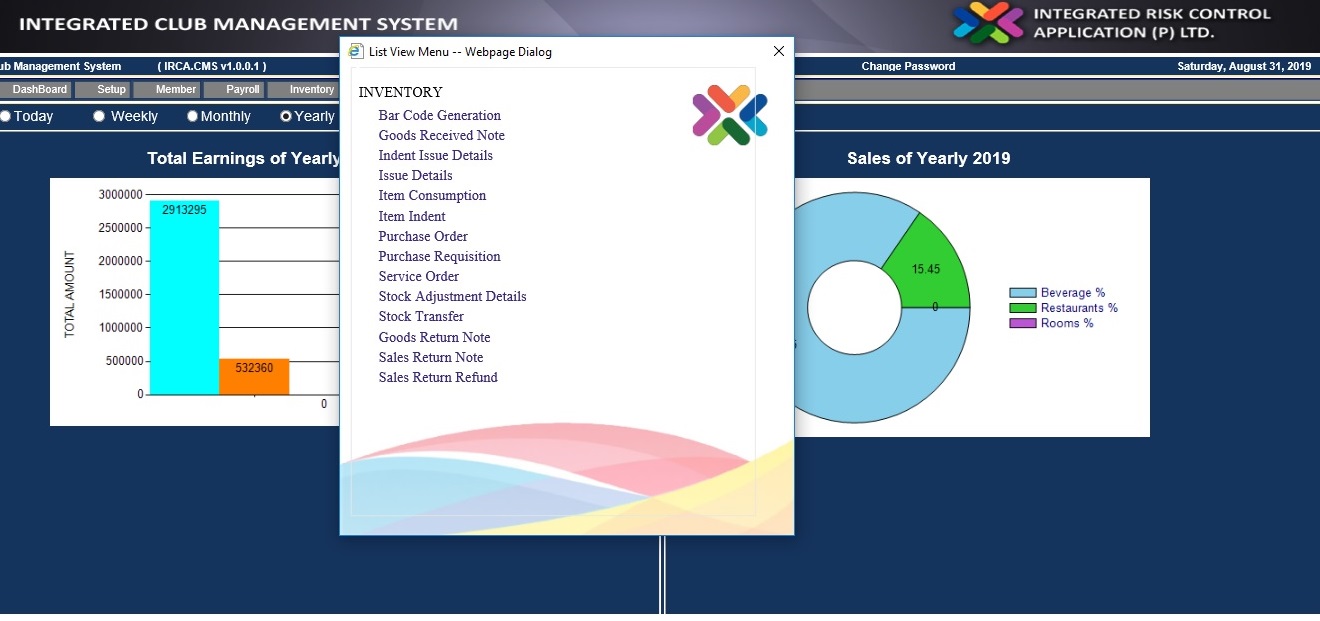 IRCA Club Management Software Screenshot 3