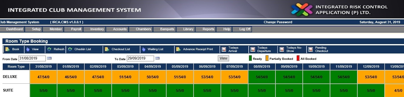 IRCA Club Management Software Screenshot 1