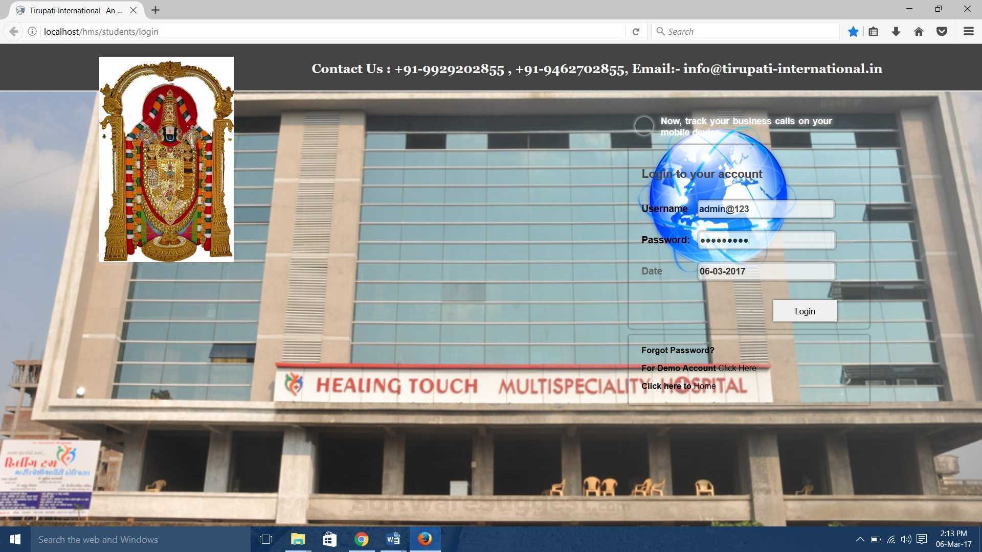 Tirupati Hospital Management Software Screenshot 3