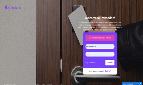 Ezcheckinn - Hotel Management System Screenshot 1