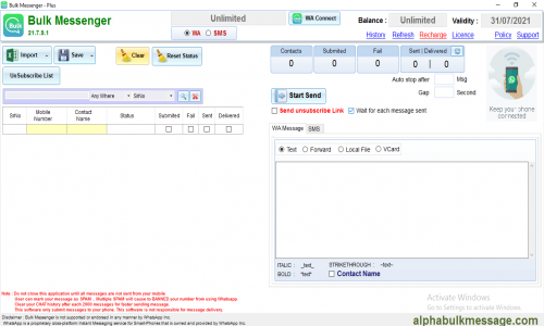 Bulk WA Messanger Screenshot 1