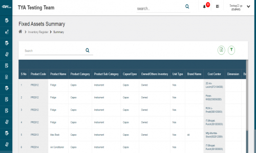 TYASuite ERP Software for an efficient Asset Management  Screenshot 4