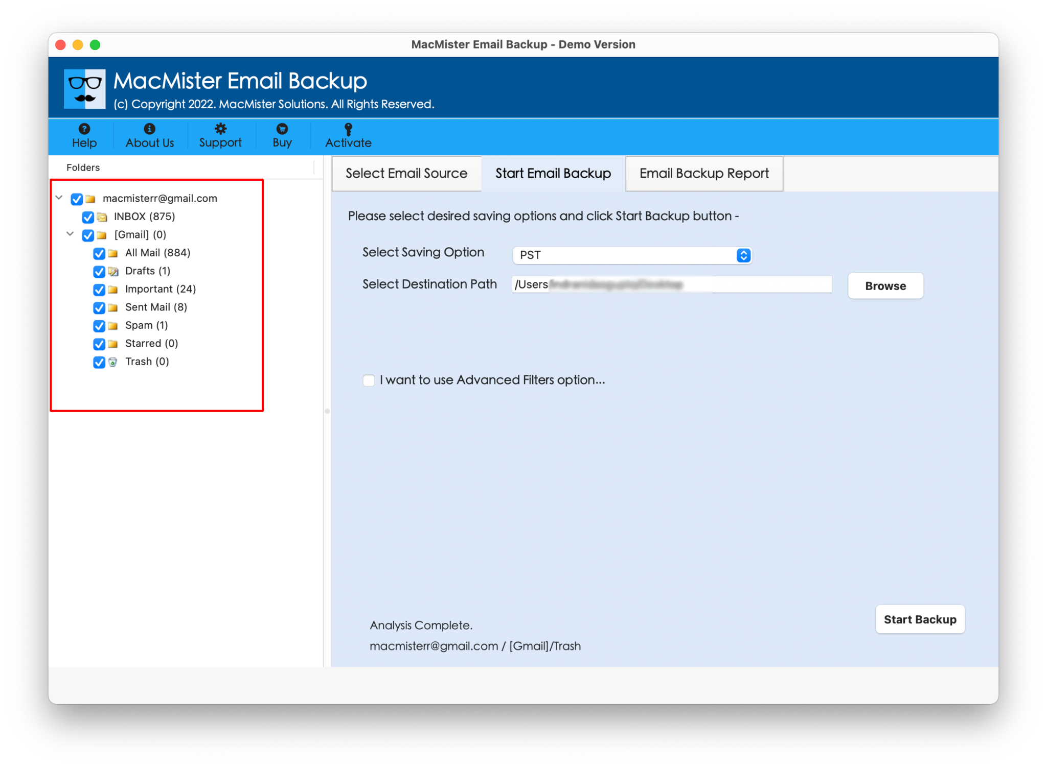Email Backup Software Mac Screenshot 1