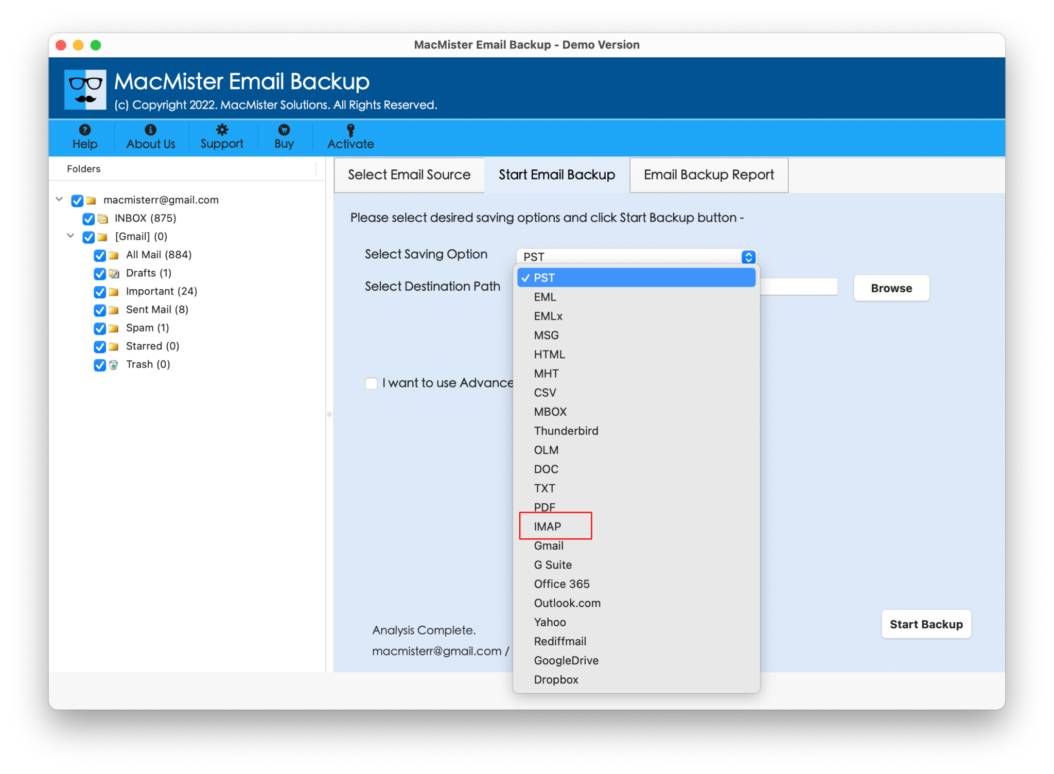 Email Backup Software Mac Screenshot 5