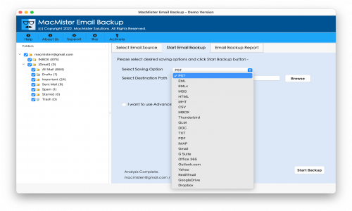 Email Backup Software Mac Screenshot 4