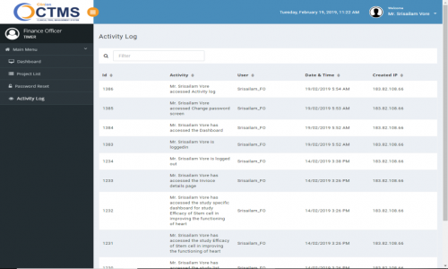 Clinion CTMS Screenshot 2