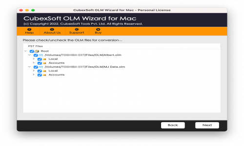 CubexSoft OLM Converter for Mac Screenshot 3