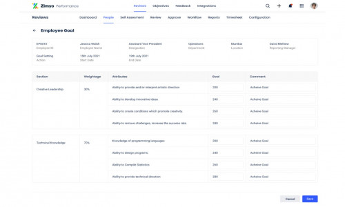 Zimyo - Performance Management Software Screenshot 5
