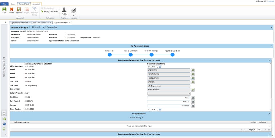 LightWork Performance Management Screenshot 1