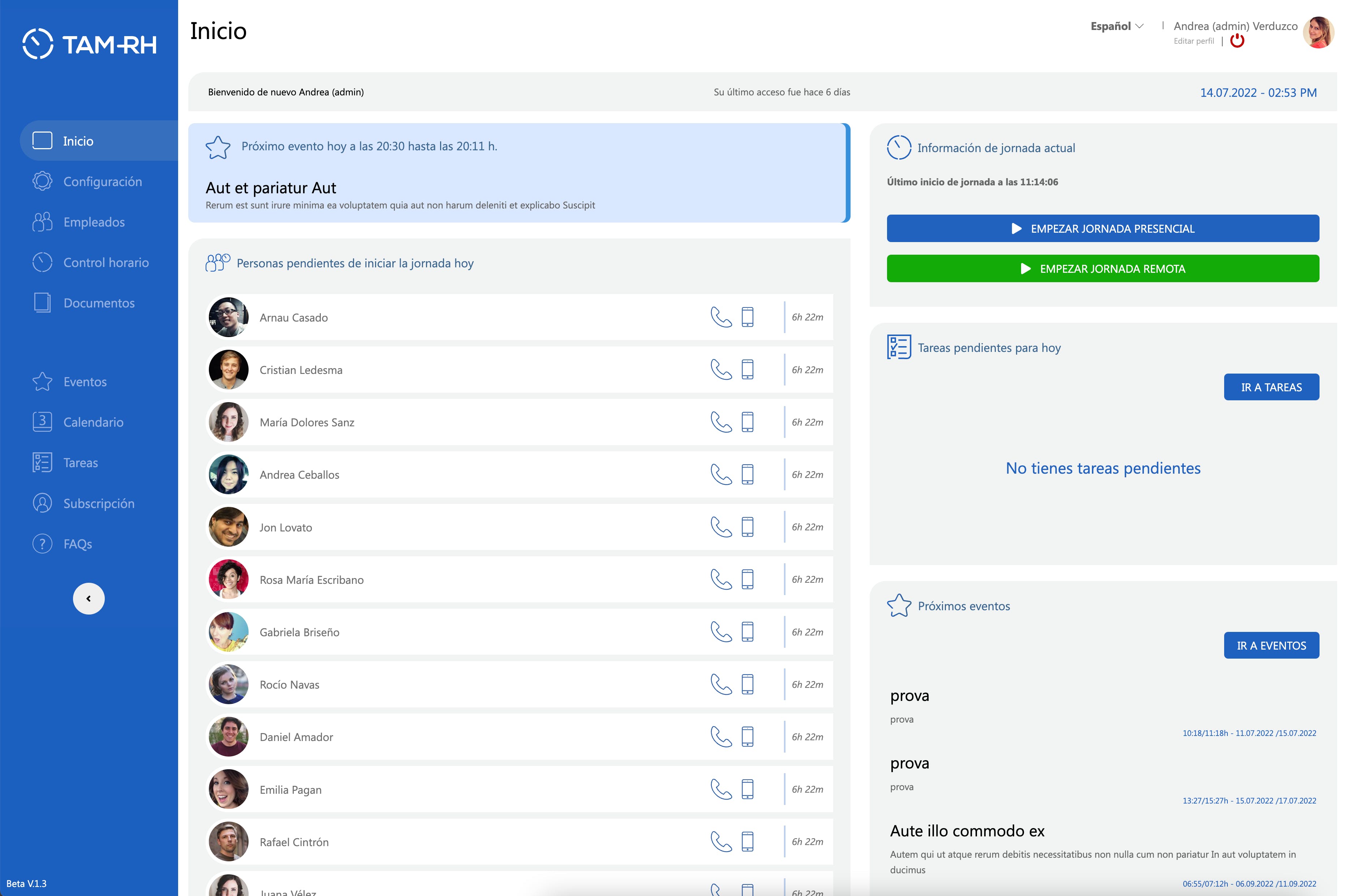 TAM-RH Screenshot 1