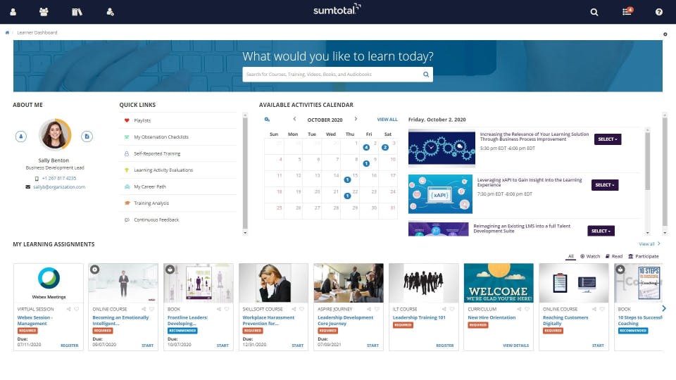 SumTotal Talent Development Screenshot 1