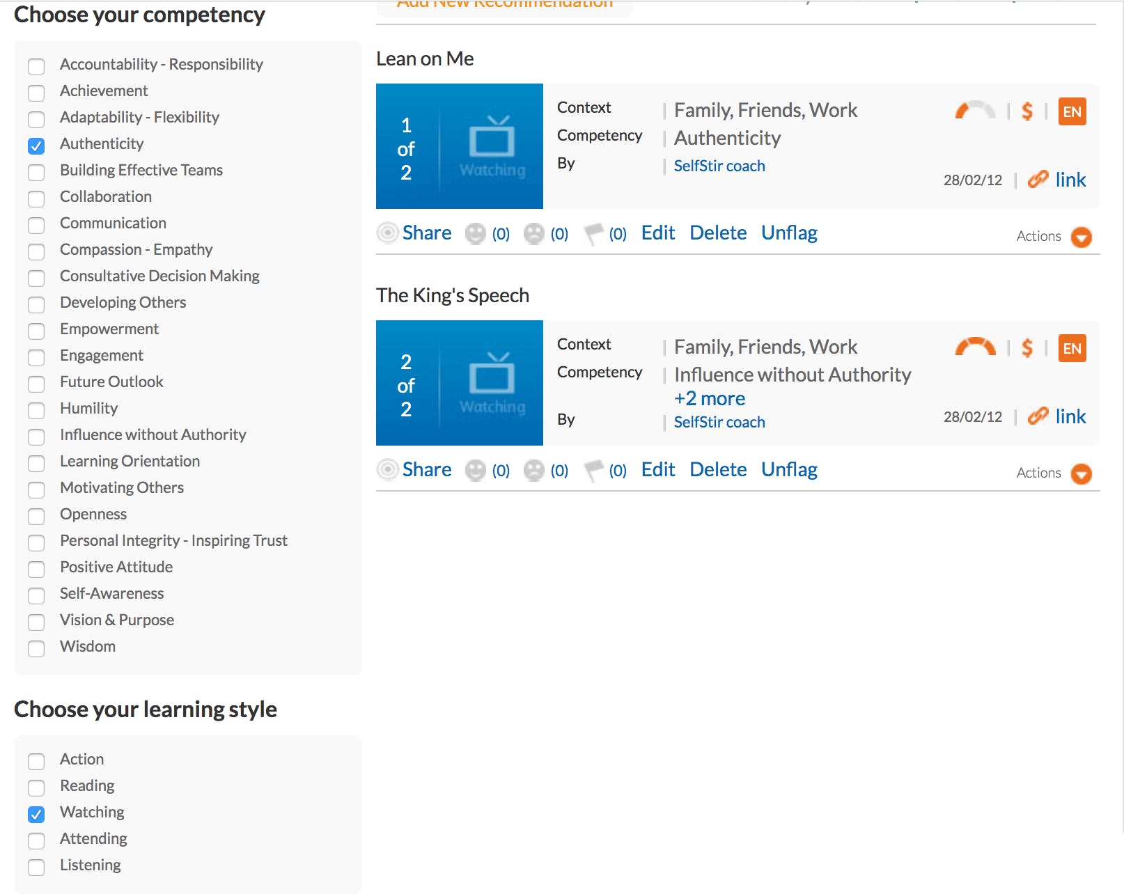 SelfStir.com Screenshot 2