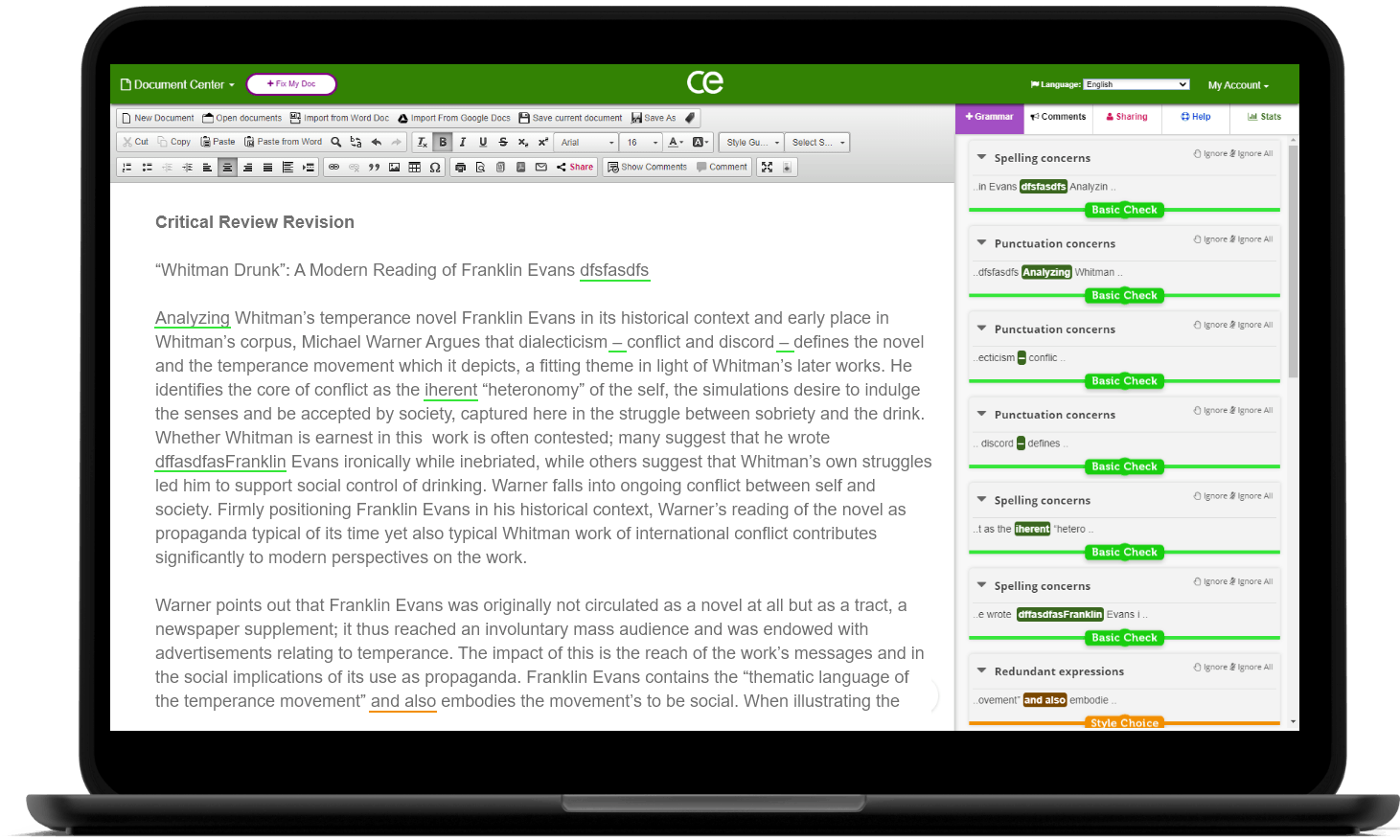 CorrectEnglish Screenshot 1