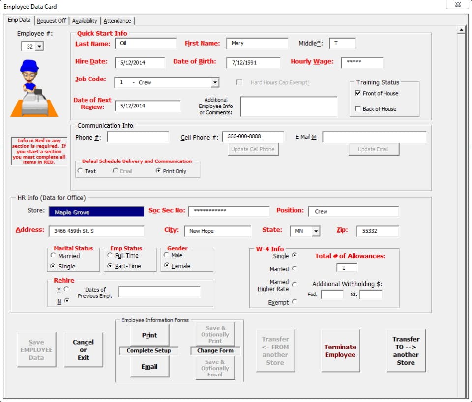 Weekly Work Scheduler Screenshot 4