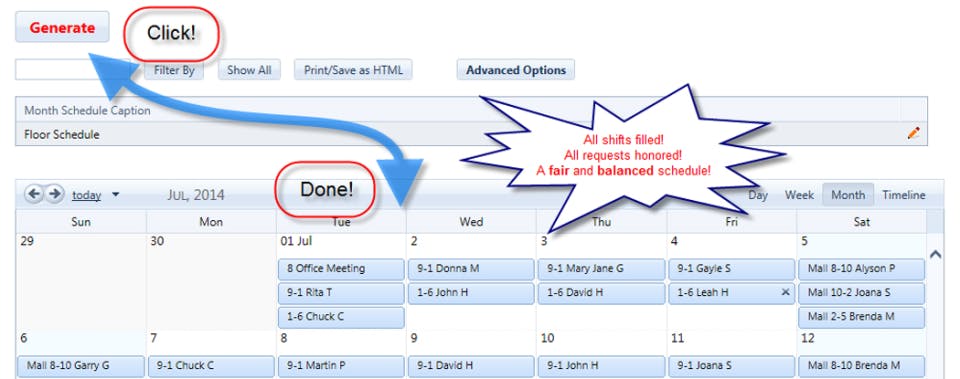 FloorSchedule Screenshot 1