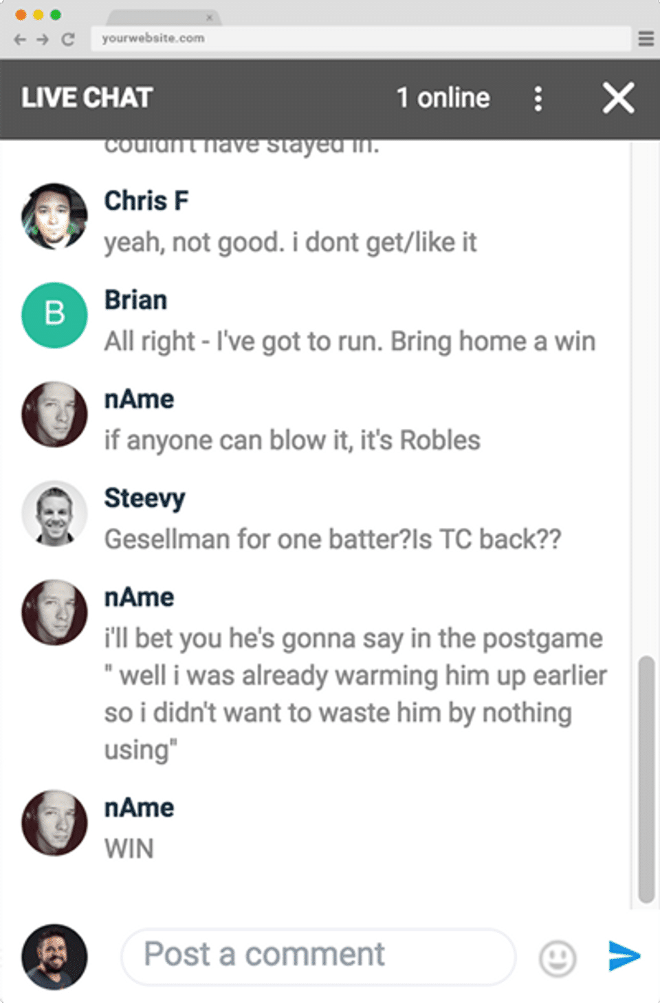 Arena Live Chat Screenshot 1