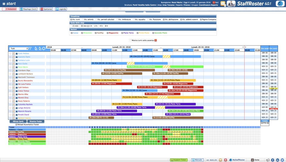 StaffRoster Screenshot 2