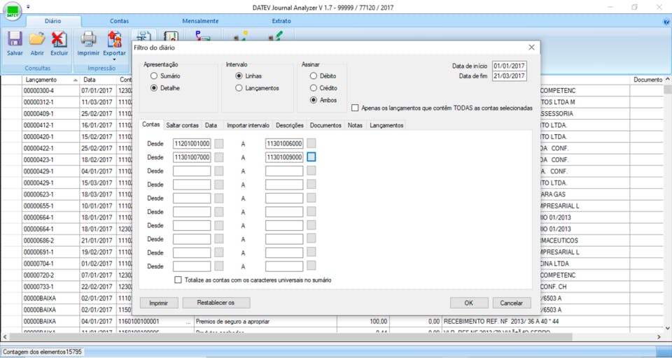 DATEV Journal Analyzer Screenshot 2
