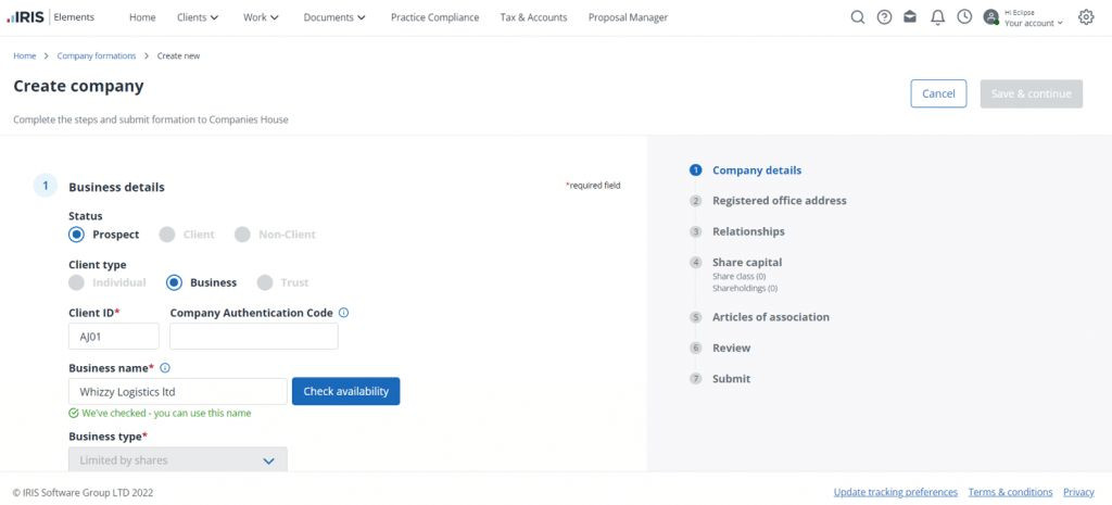 IRIS Accountancy Suite Screenshot 2