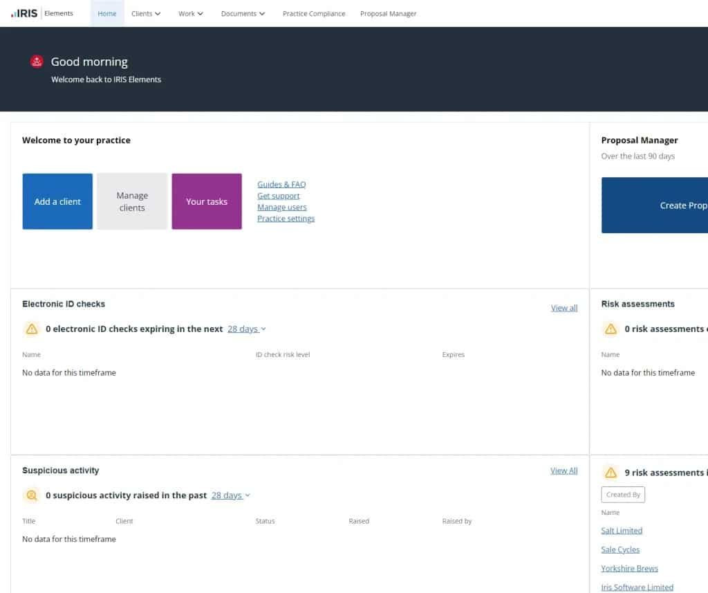 IRIS Accountancy Suite Screenshot 1
