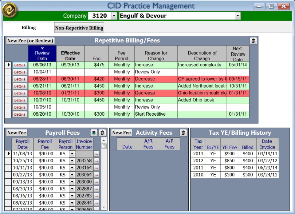 CID Practice Management Screenshot 4