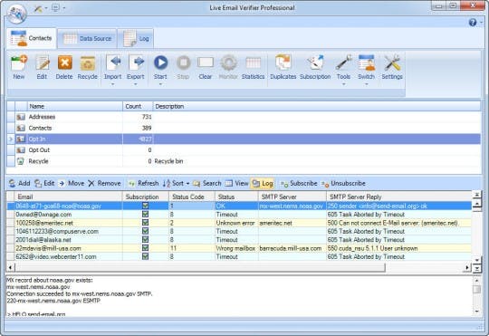 Live Software Email Verifier Screenshot 2