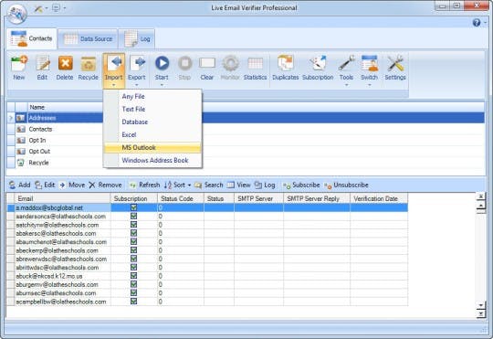 Live Software Email Verifier Screenshot 3