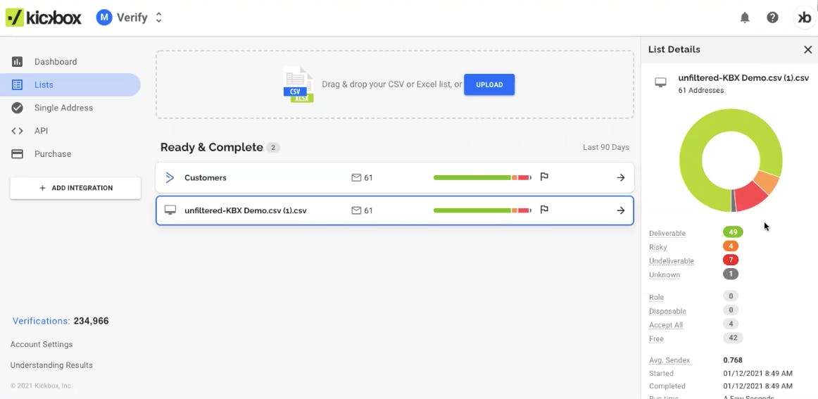 Kickbox Email Verification Screenshot 4