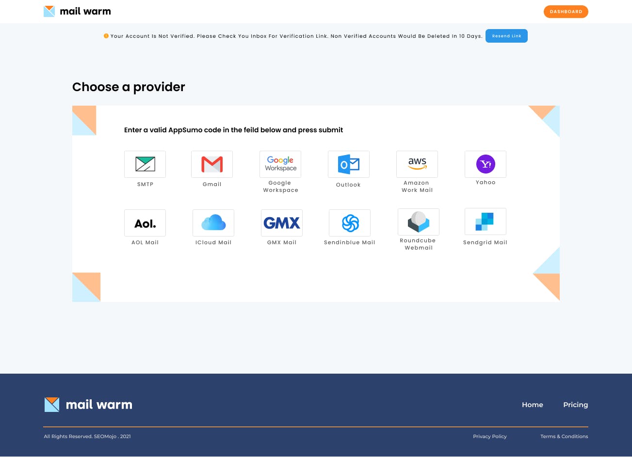 Mail Warm Screenshot 2